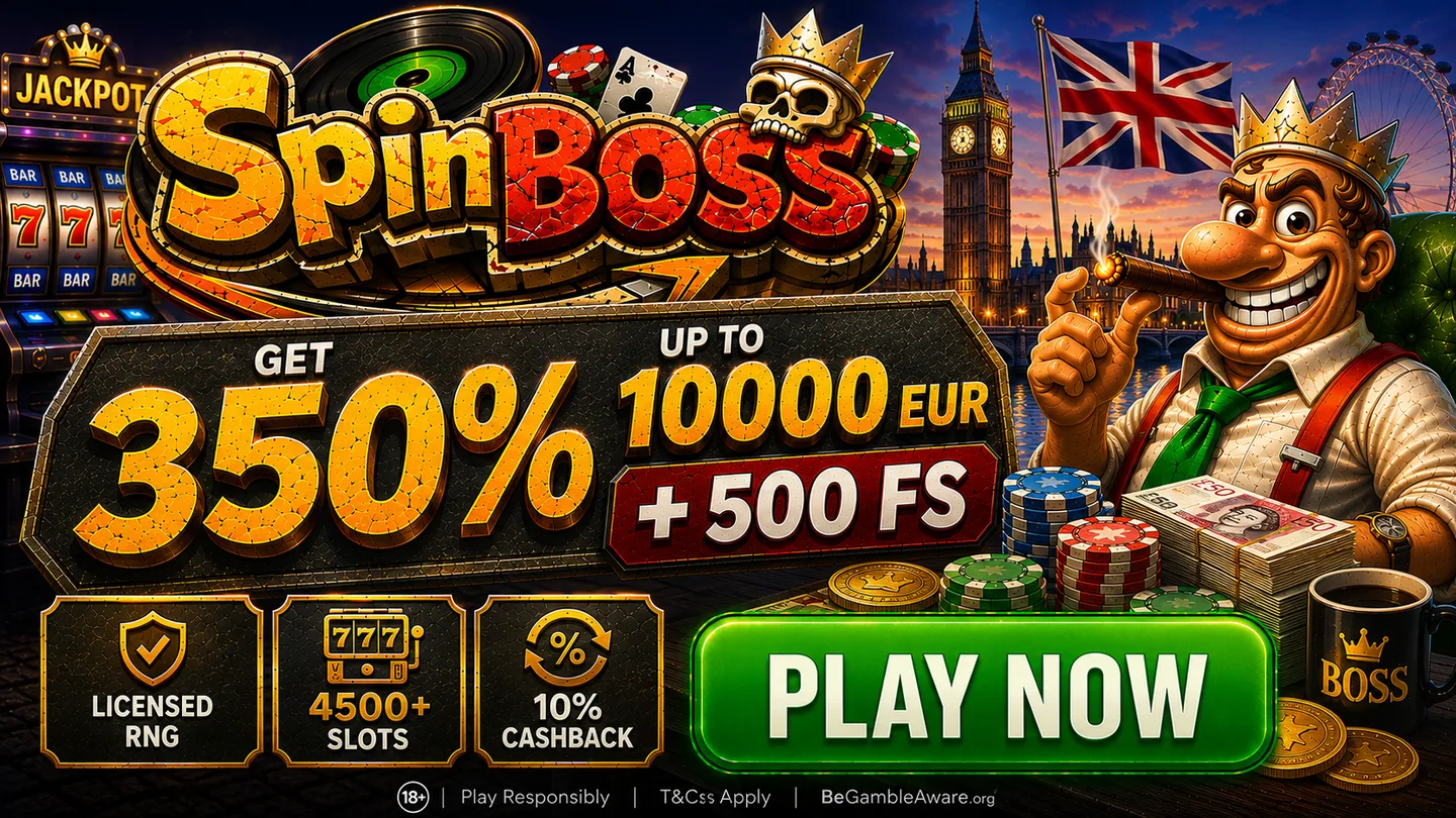 Spinboss Casino welcome offer: 350% up to €10,000 plus 500 free spins
